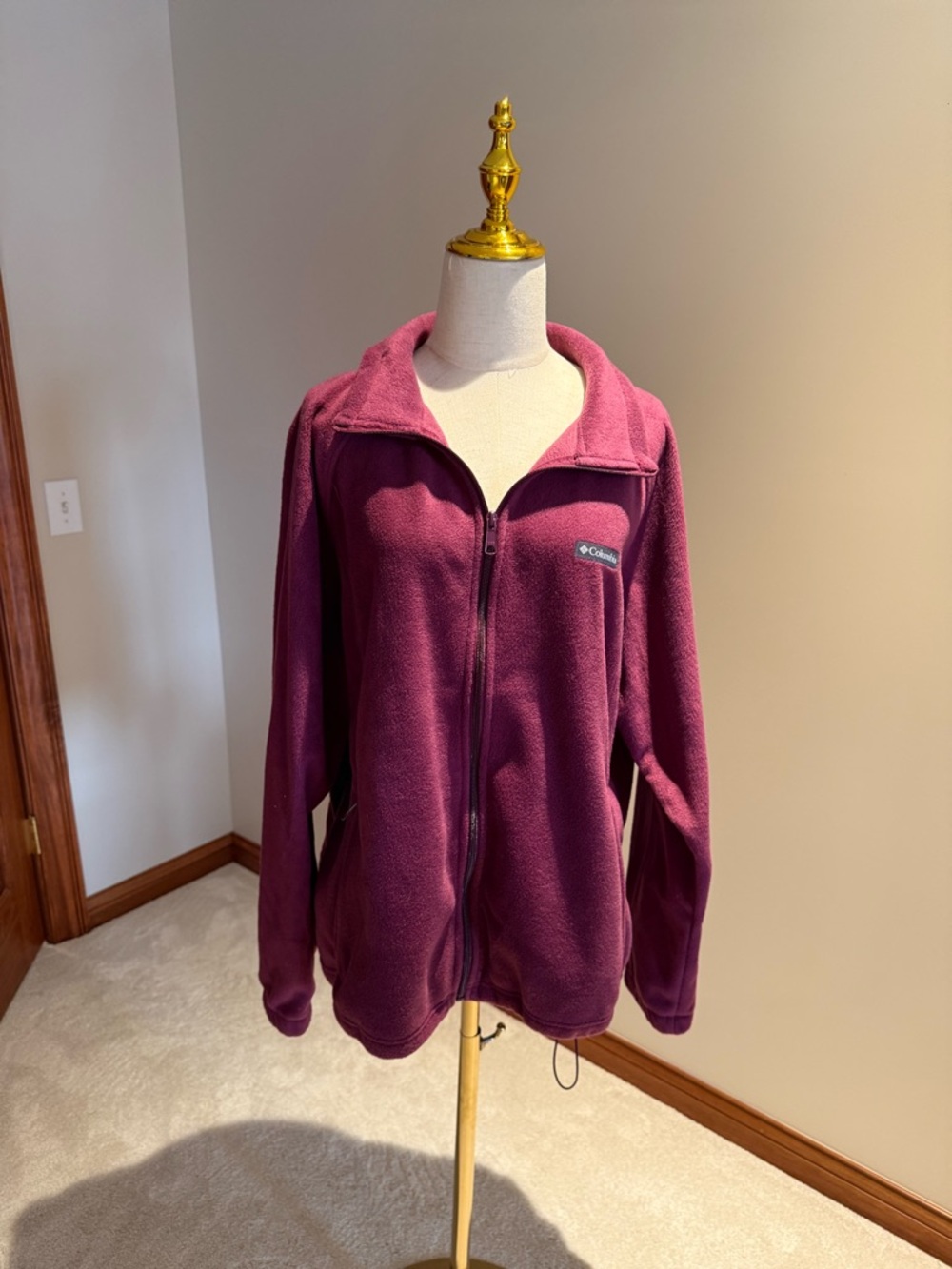 Columbia Women's Maroon Full-Zip Fleece Jacket